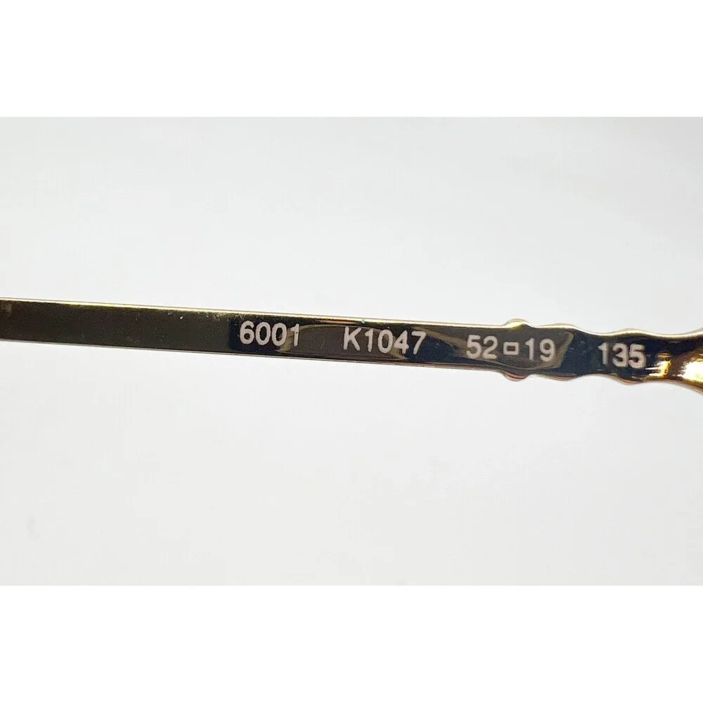 Anne Klein 6001 K1047 Gold Oval Eyeglasses 52-19-135 Women Made in Italy
